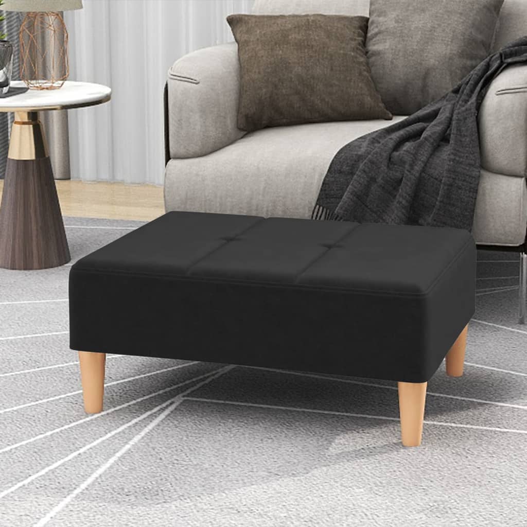 Footstool Black 78x56x32 cm Fabric