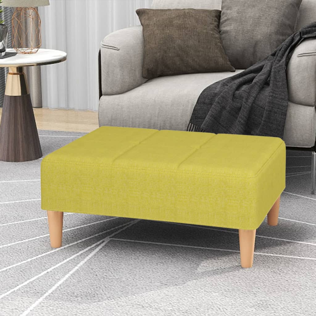Footstool green 78x56x32 cm fabric