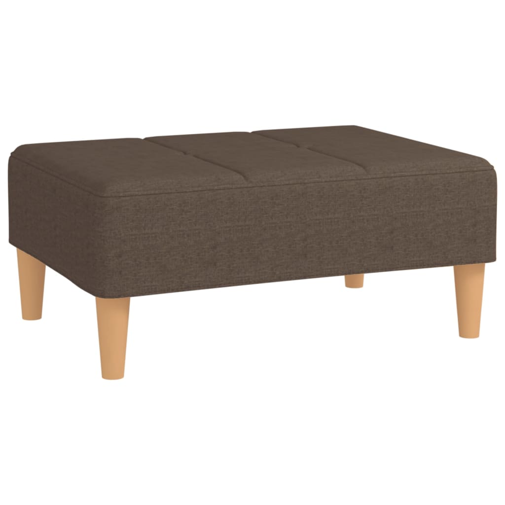 Footstool taupe 78x56x32 cm fabric