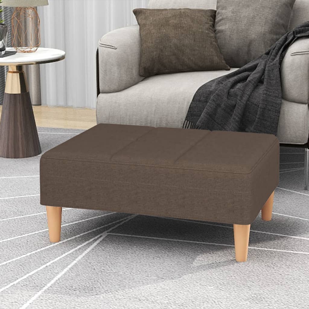 Footstool taupe 78x56x32 cm fabric