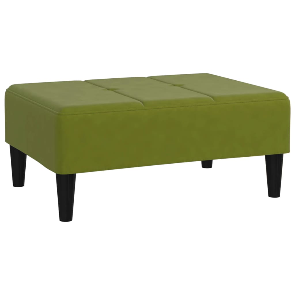 Footstool light green 78x56x32 cm velvet