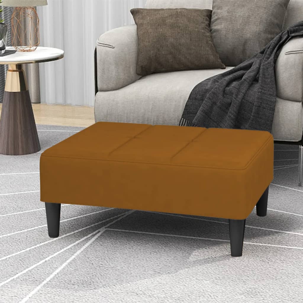 Footstool brown 78x56x32 cm velvet