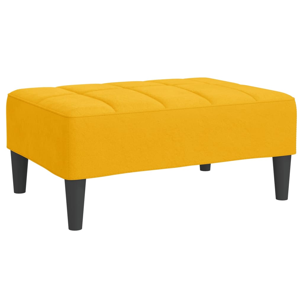 Footstool yellow 78x56x32 cm velvet