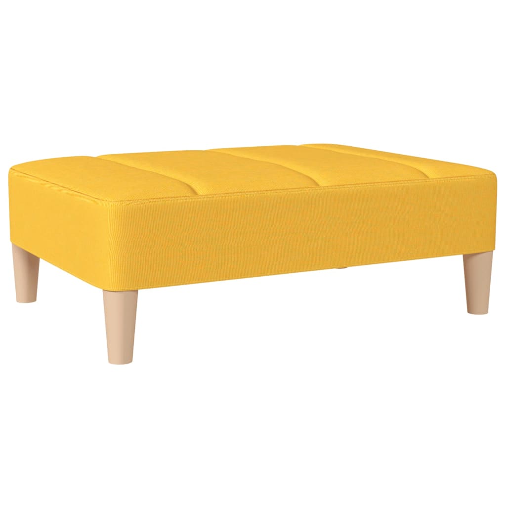 Footstool yellow 78x56x32 cm fabric