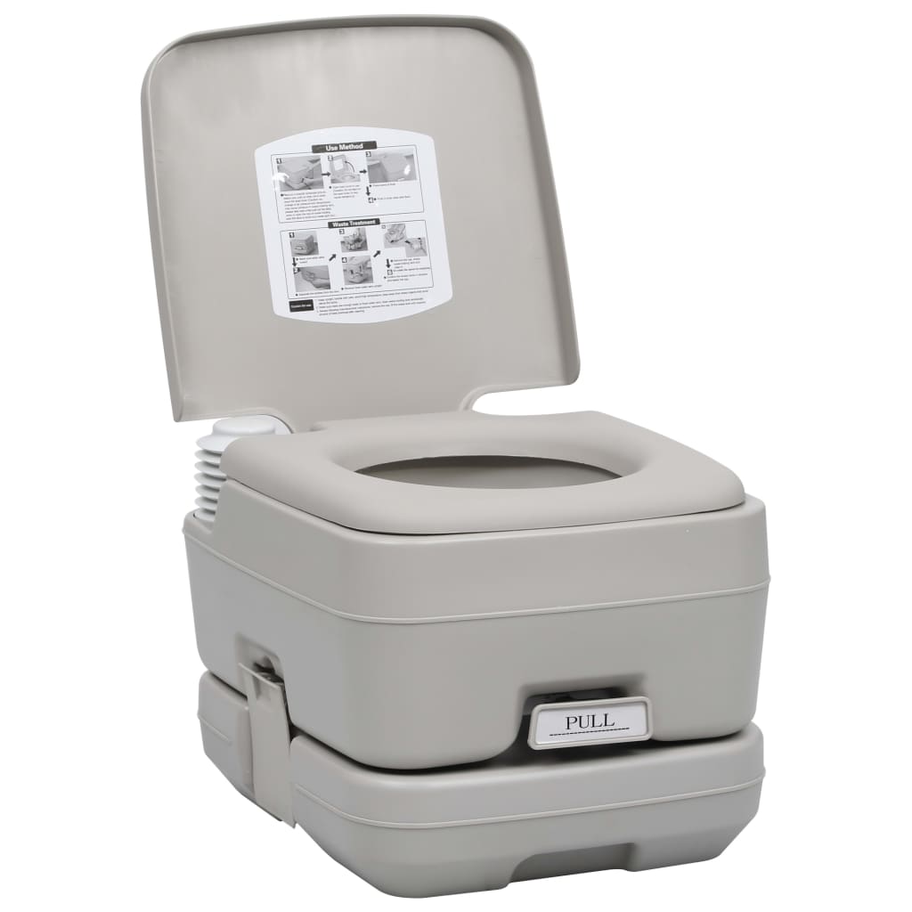 Tragbare Campingtoilette mit Zelt 10+10 L