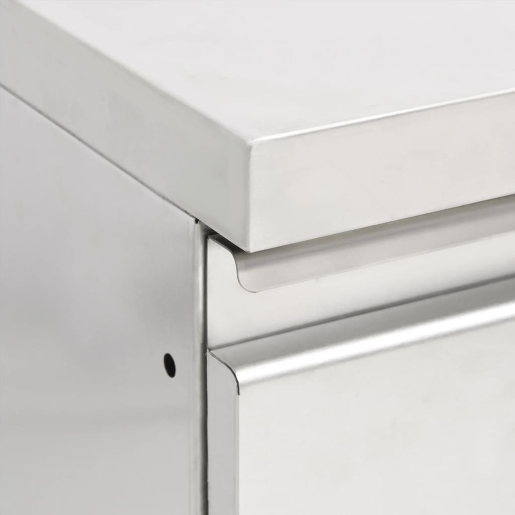 Gastro kitchen cabinets with 2 drawers 2 pieces stainless steel