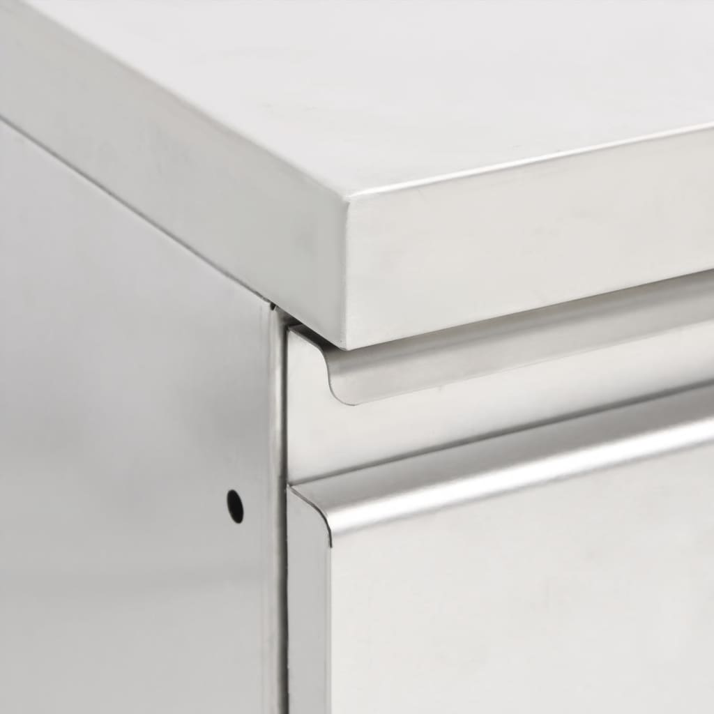 Gastro kitchen cabinets 2 pieces stainless steel
