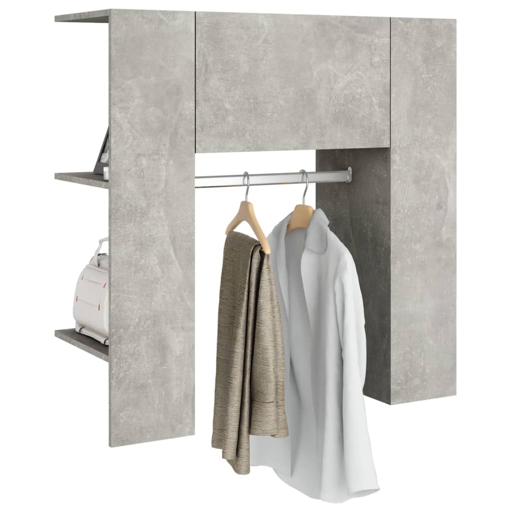 Hall cabinet concrete gray 97.5x37x99 cm made of wood