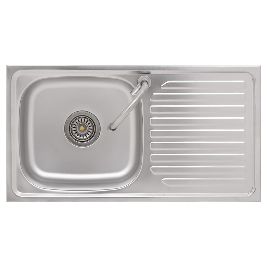 Camping sink with stainless steel tap