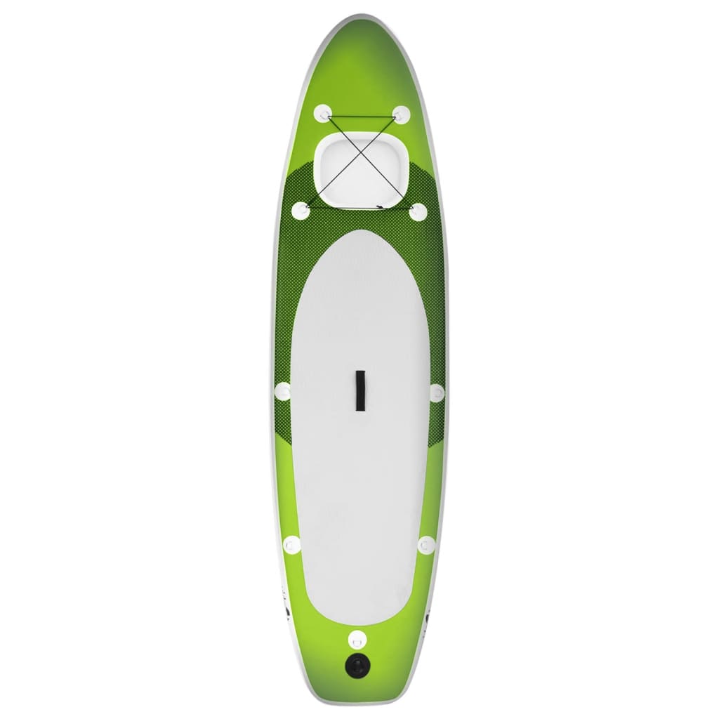 SUP-Board-Set Aufblasbar Grün 330x76x10 cm