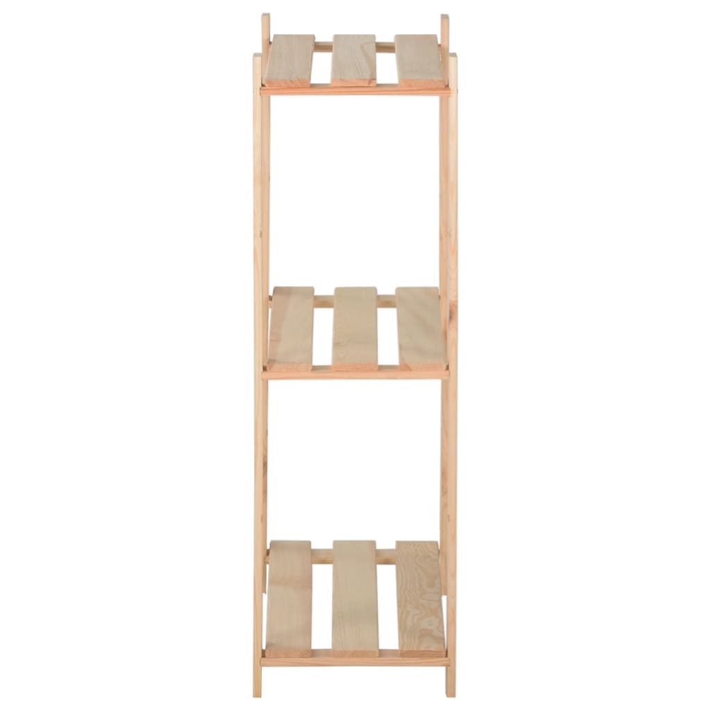 Storage rack with 3 shelves 60x28.5x90 cm solid pine wood