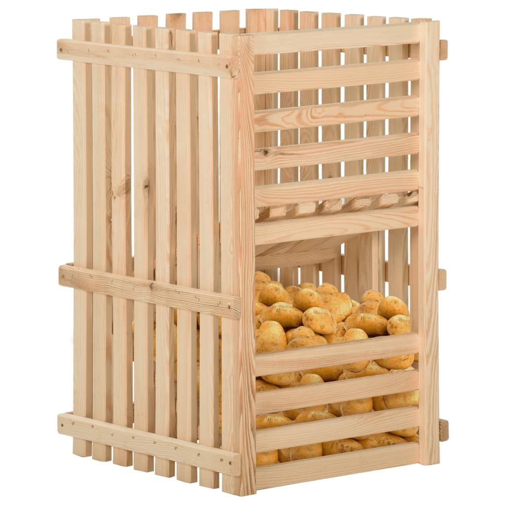 Potato crate 50x50x80 cm solid pine wood