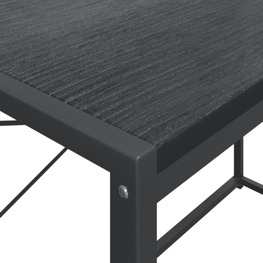 Computer table black 110x60x138 cm made of wood