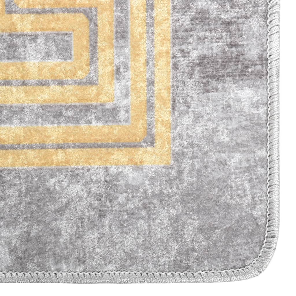 Washable carpet 80x150 cm gray non-slip