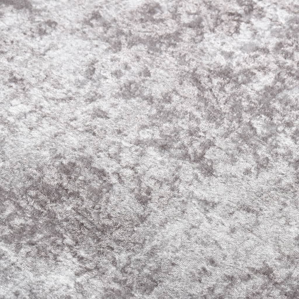 Washable carpet 120x180 cm gray non-slip