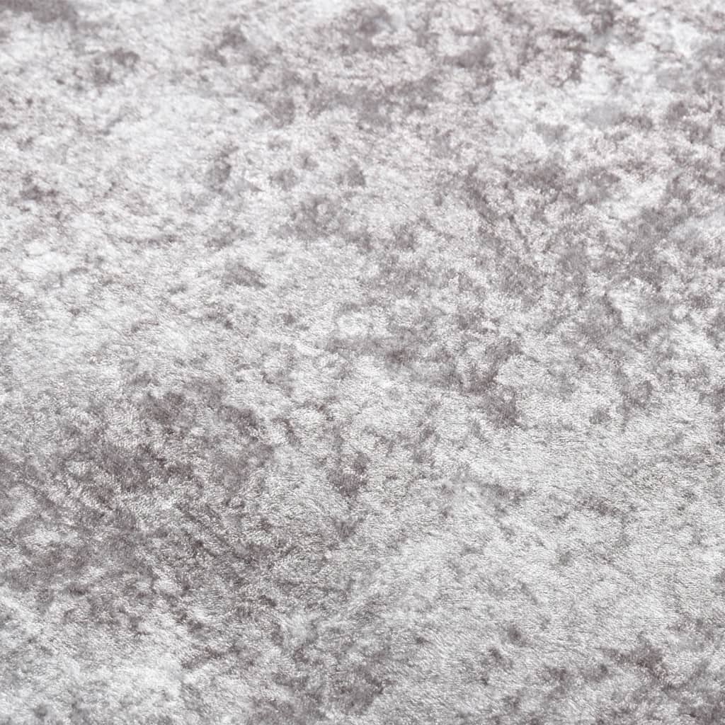 Teppich Waschbar 160x230 cm Grau Rutschfest