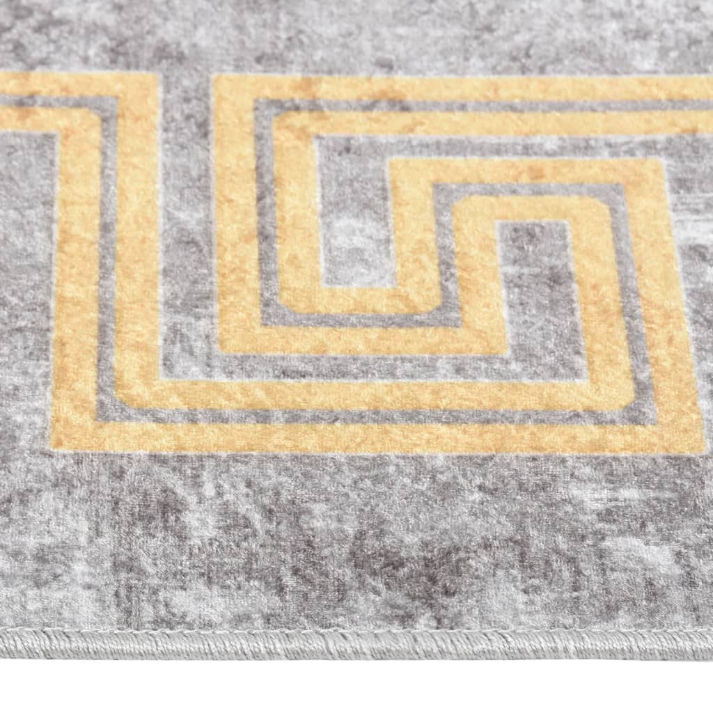 Washable carpet 190x300 cm gray non-slip