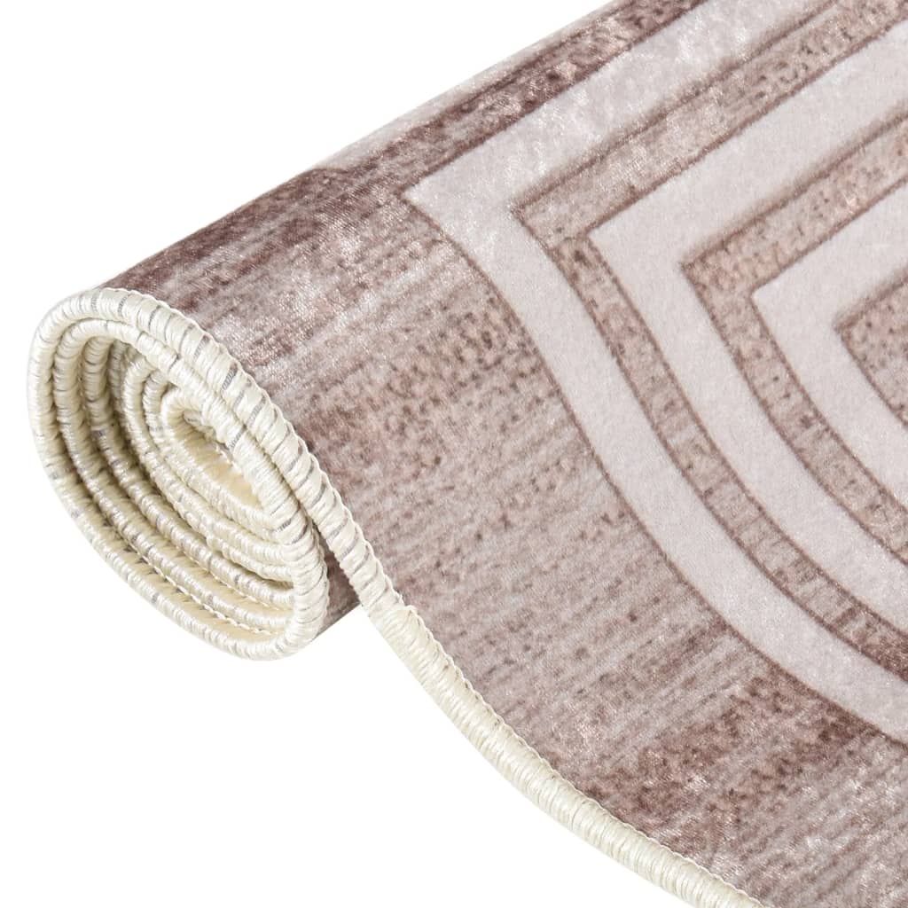Washable carpet 120x180 cm beige non-slip