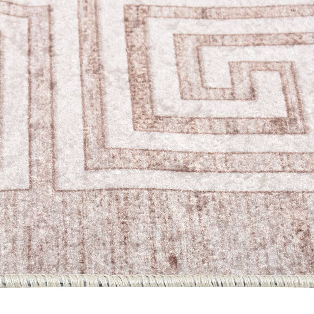 Washable carpet 190x300 cm beige non-slip