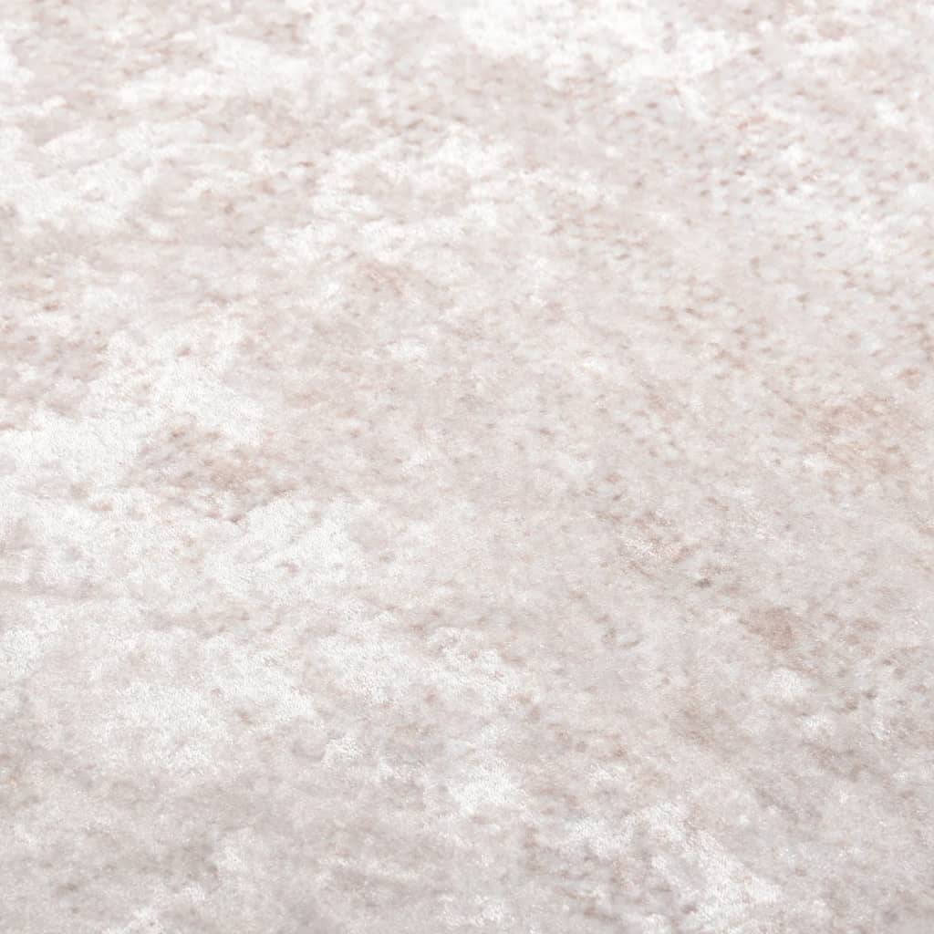 Washable carpet 120x180 cm light beige non-slip
