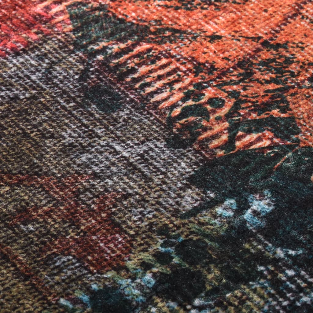 Teppich Waschbar Patchwork 120x180 cm Mehrfarbig Rutschfest
