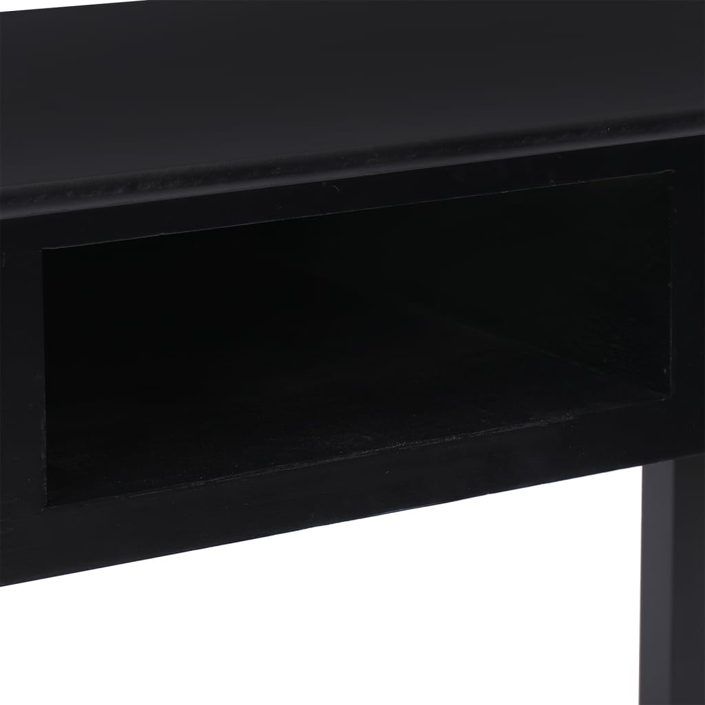 Schreibtisch Schwarz 108x45x76 cm Massivholz Paulownia