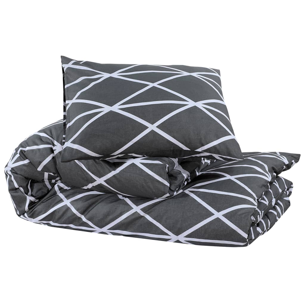 Bed linen set gray 140x200 cm cotton