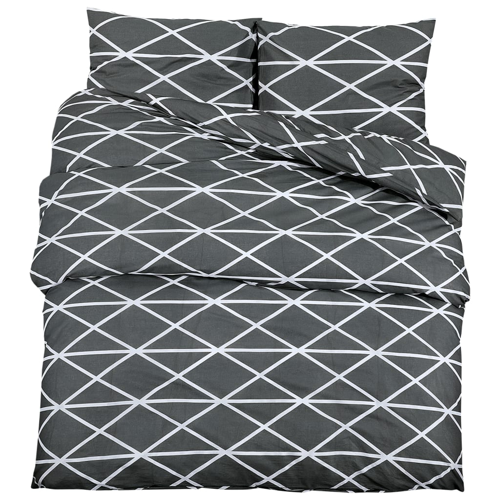 Bed linen set gray 200x200 cm cotton