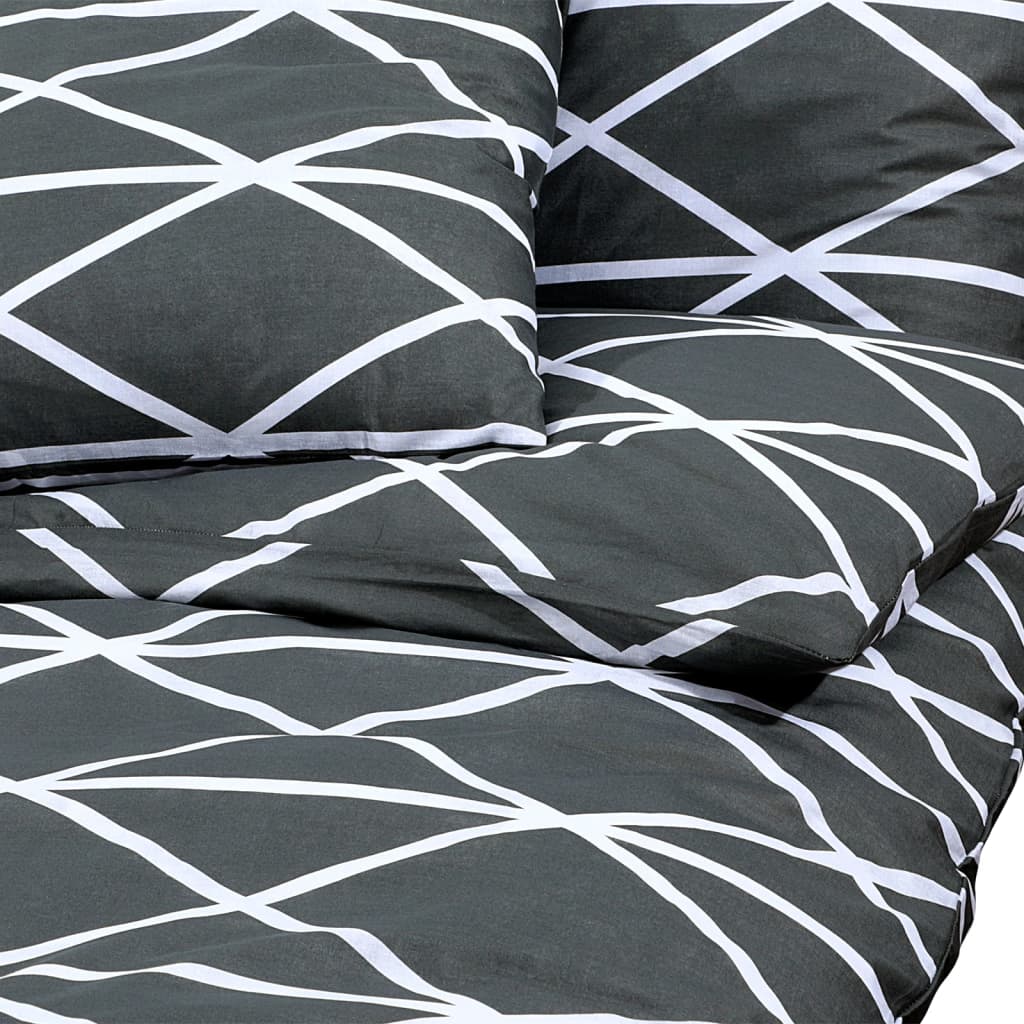 Bed linen set gray 200x200 cm cotton
