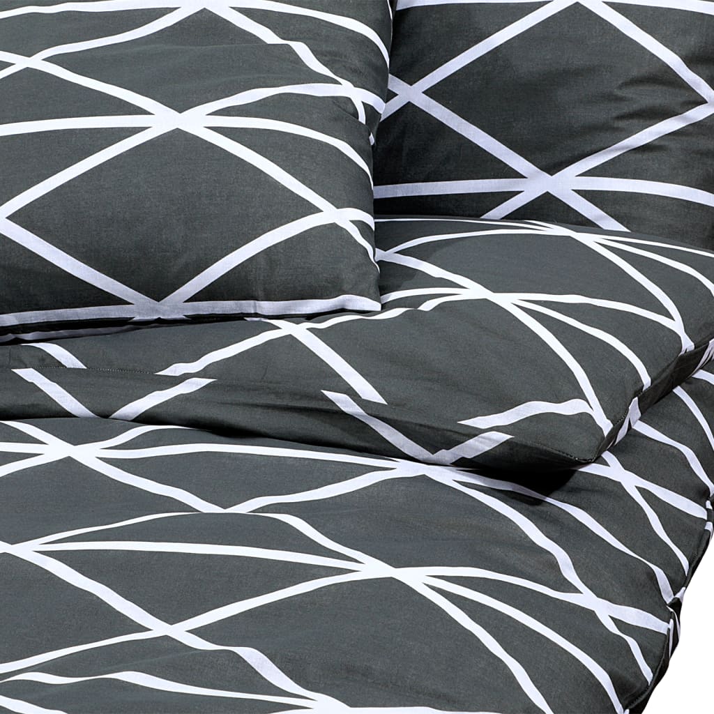 Bed linen set gray 155x220 cm cotton