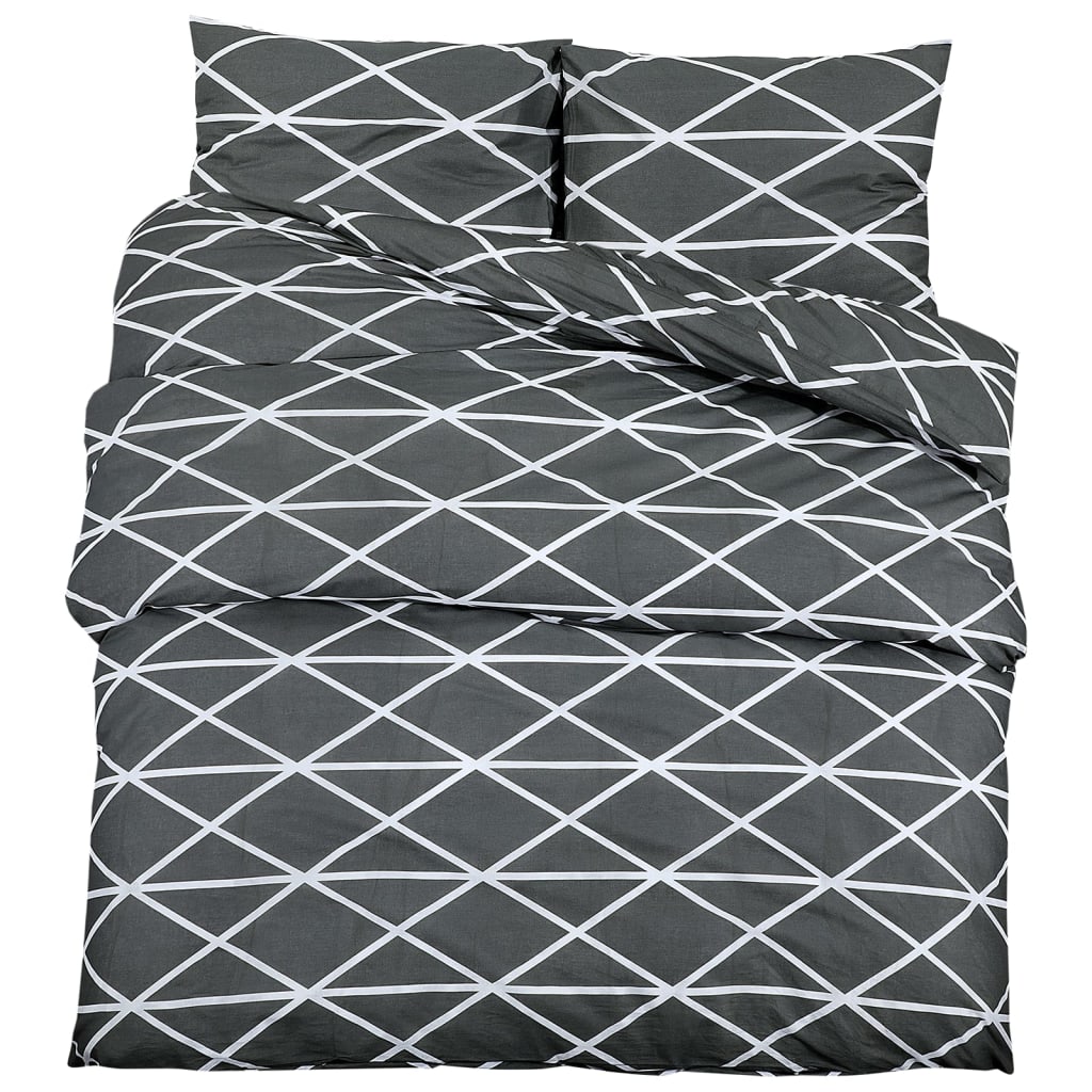 Bed linen set gray 200x220 cm cotton