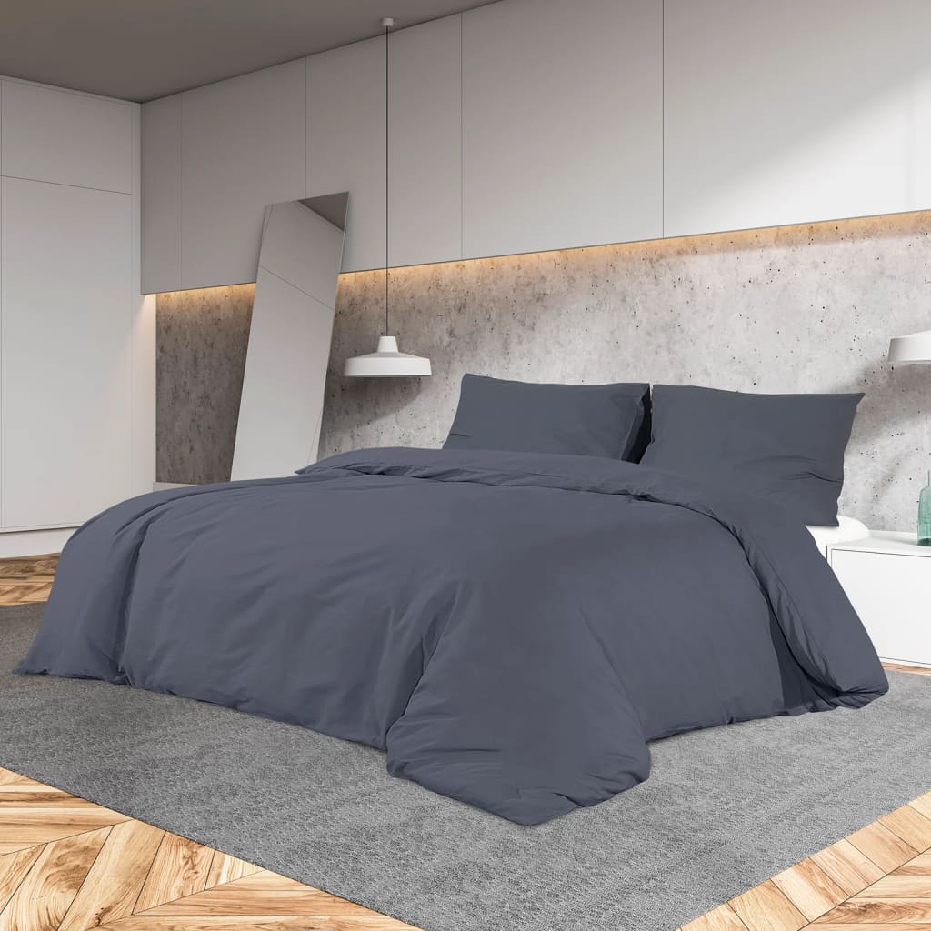 Bed linen set anthracite 260x240 cm cotton