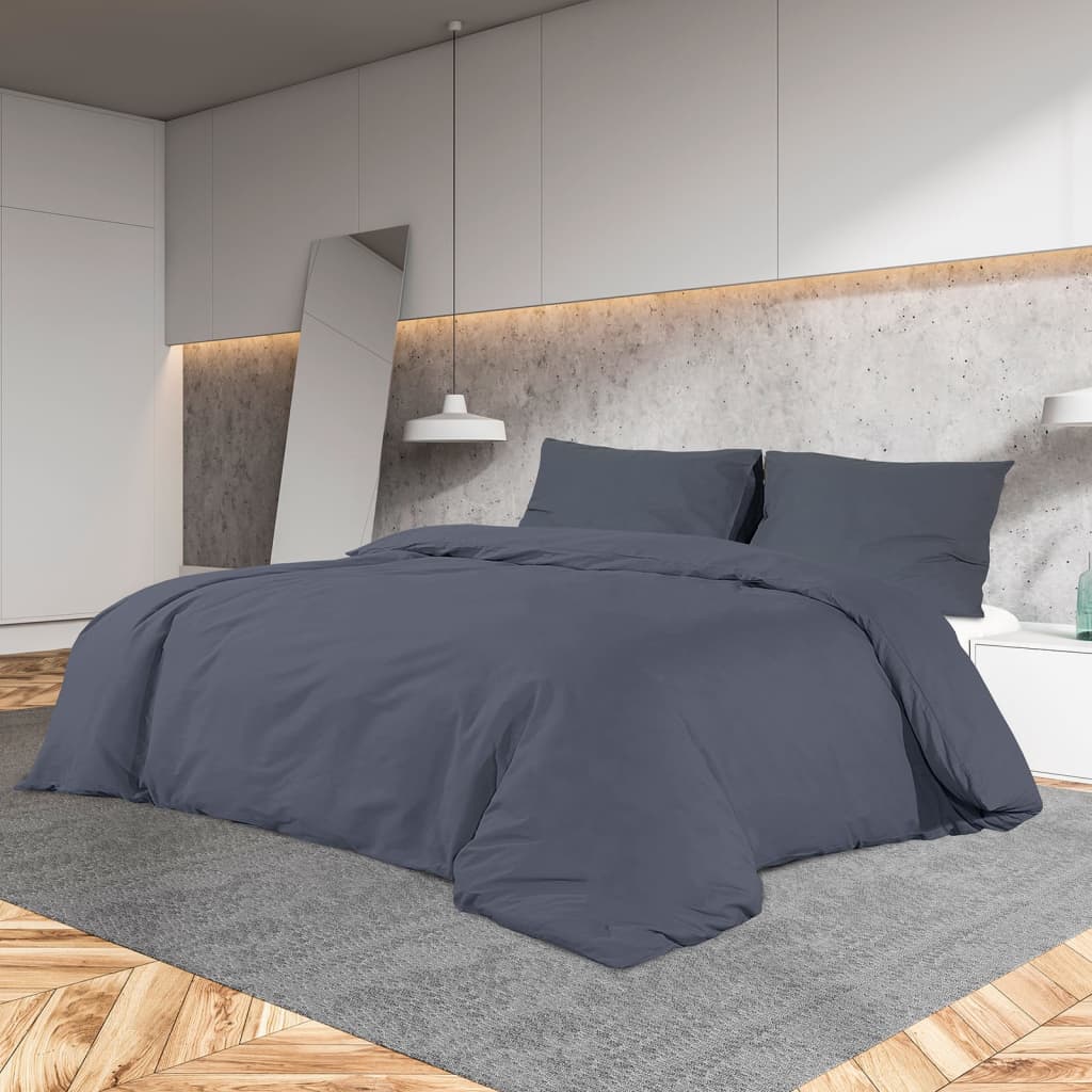 Bed linen set anthracite 260x220 cm cotton