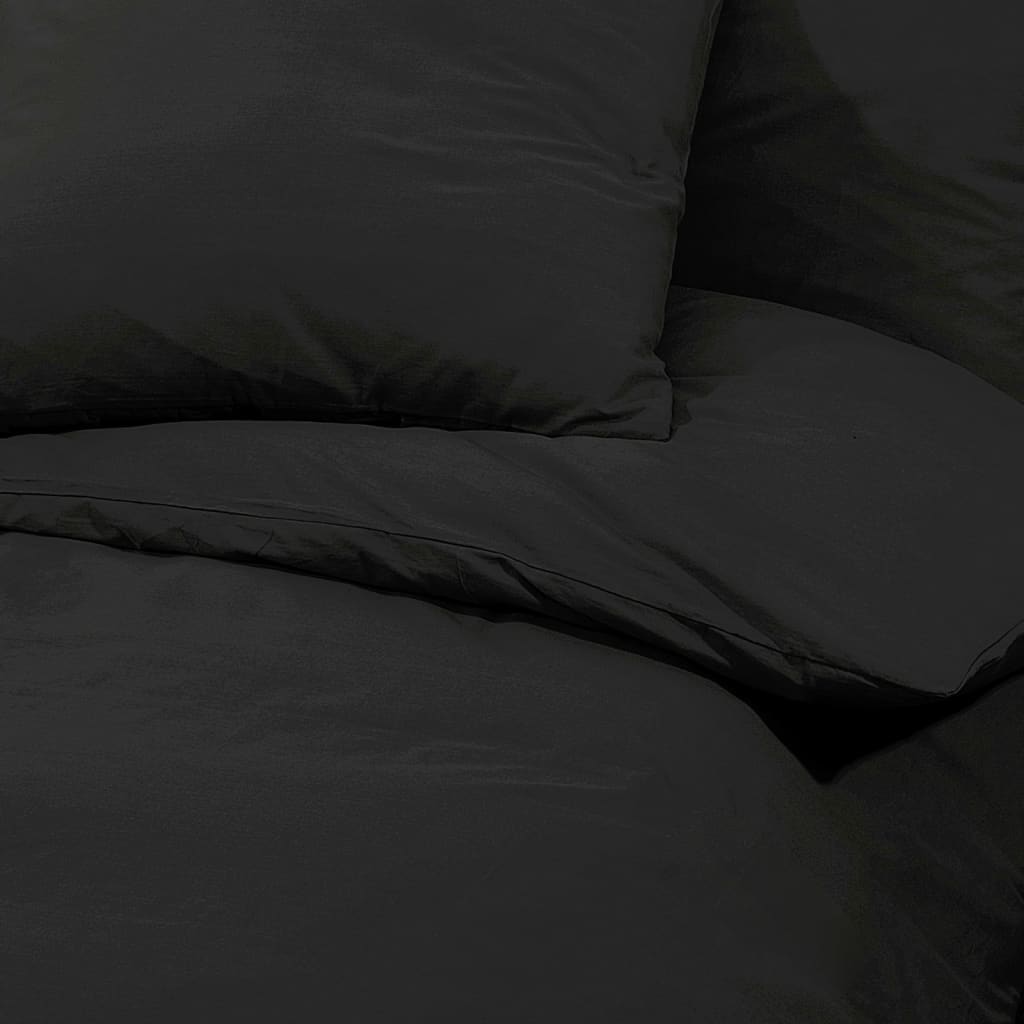 Bedding set black 140x200 cm cotton
