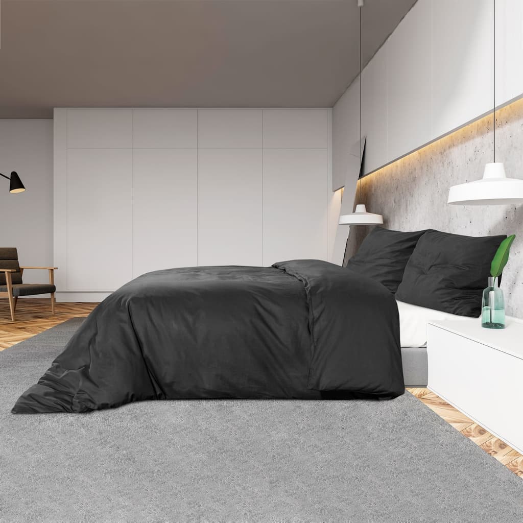 Bedding set black 200x200 cm cotton