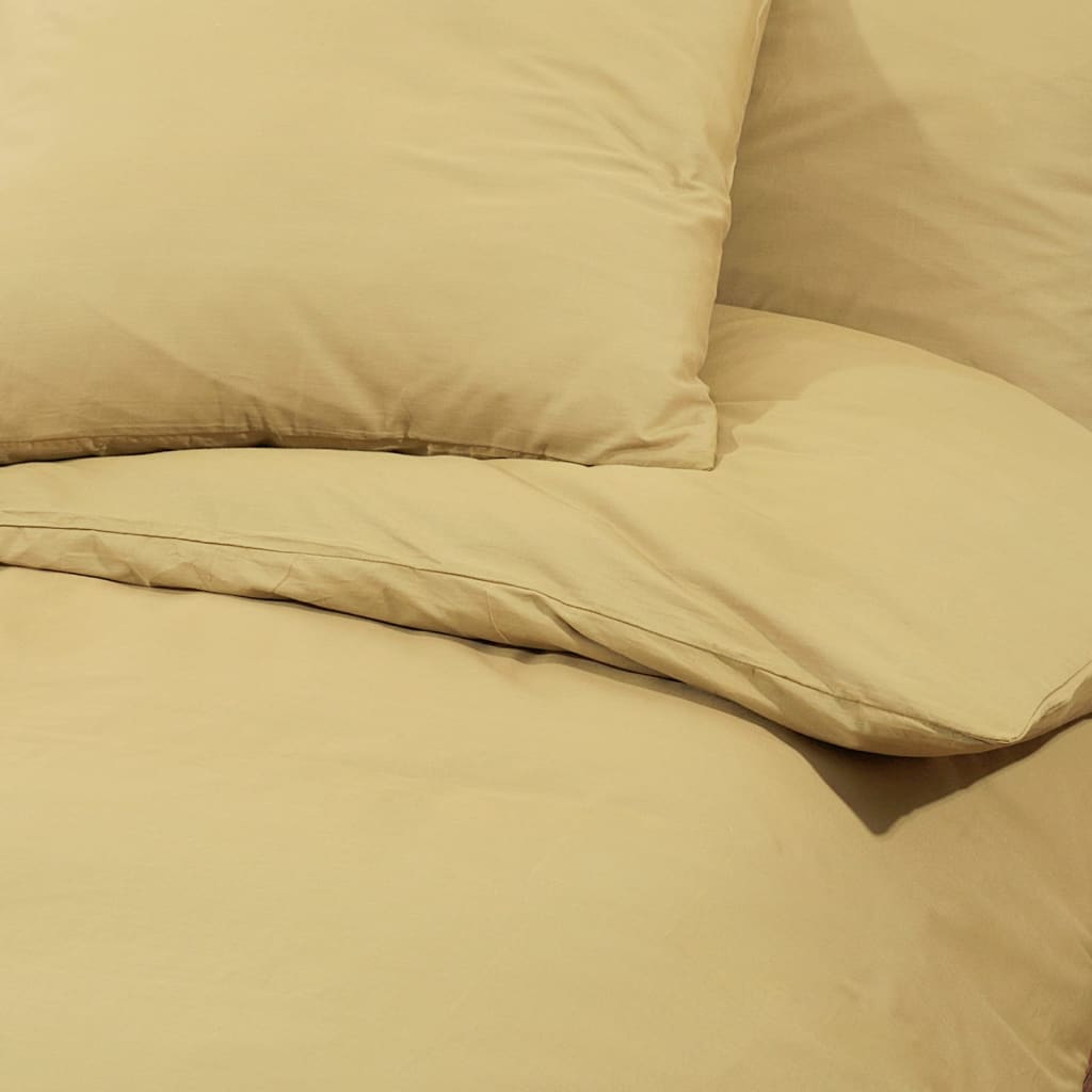 Bed linen set taupe 135x200 cm cotton