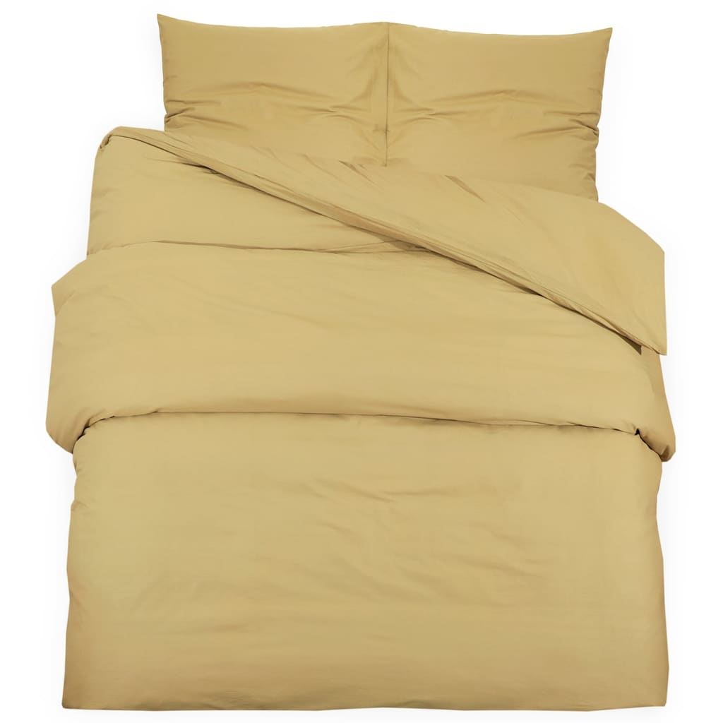 Bed linen set taupe 200x200 cm cotton