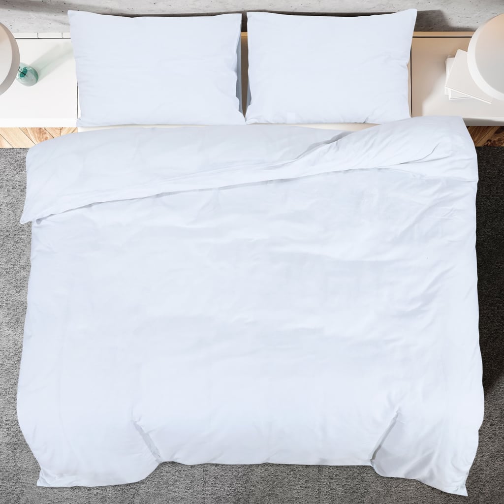 Bedding set white 260x240 cm cotton