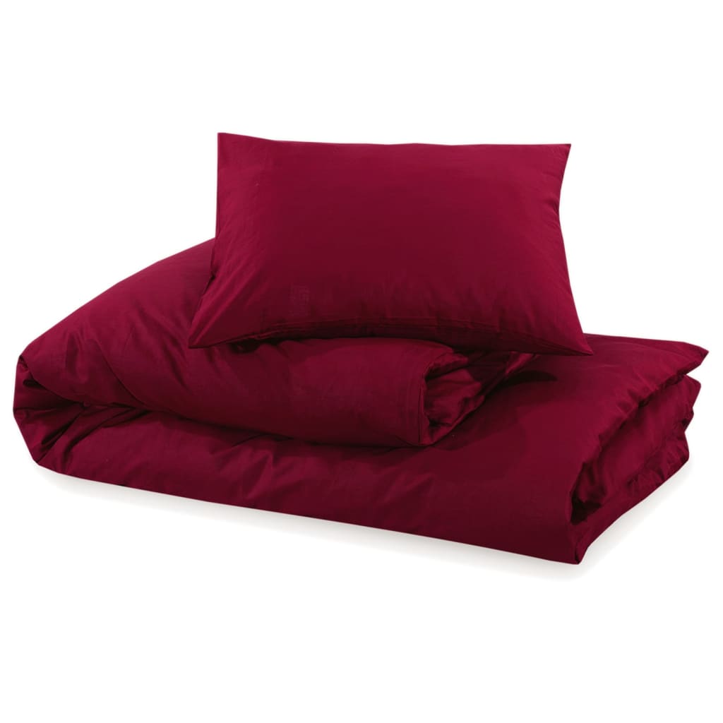Bordeaux red bed linen set 260x220 cm cotton