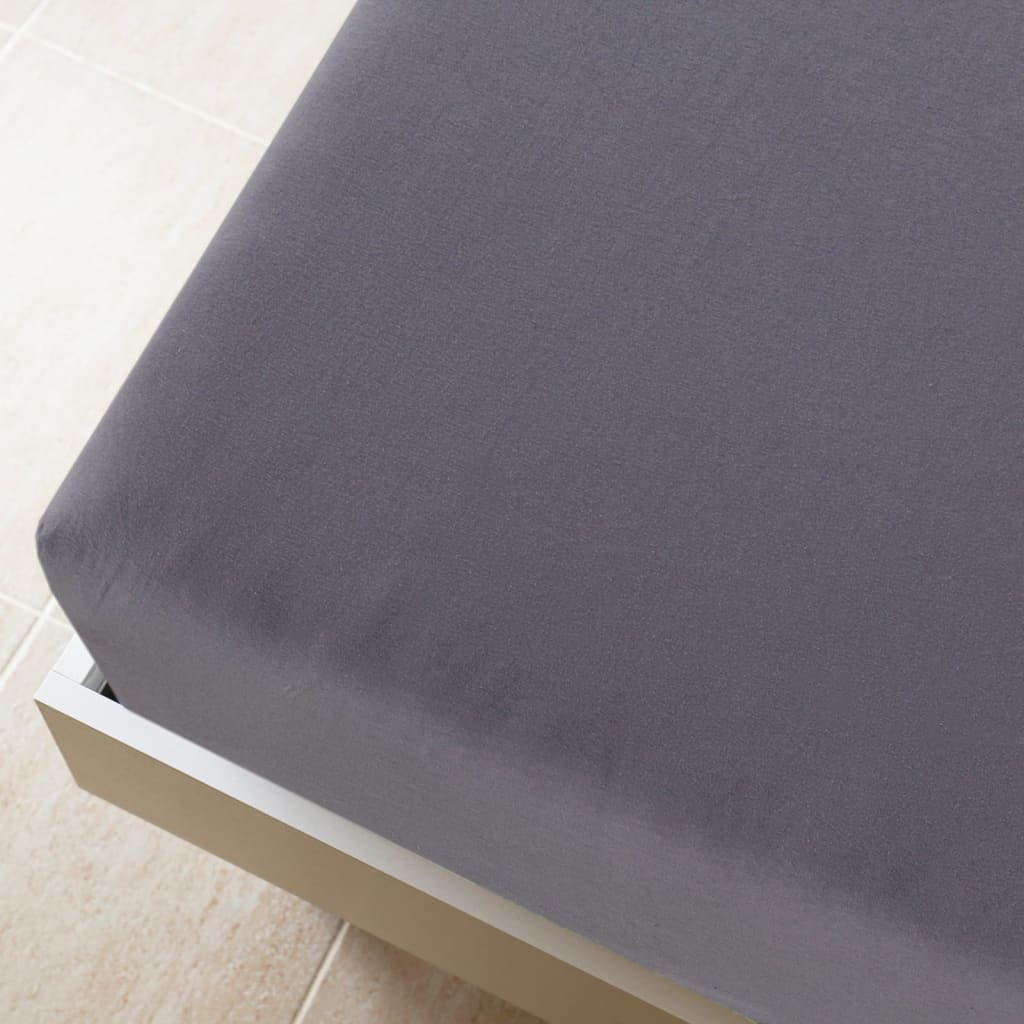 Fitted sheet jersey anthracite 90x200 cm cotton