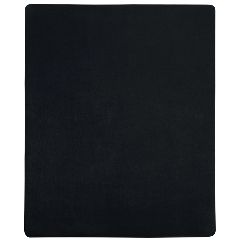 Fitted sheet 2 pieces jersey black 100x200 cm cotton