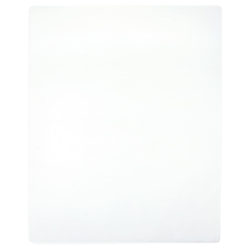 Spannbettlaken Jersey Weiß 140x200 cm Baumwolle