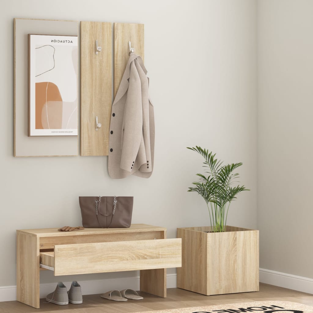Hallway furniture set Sonoma oak wood material