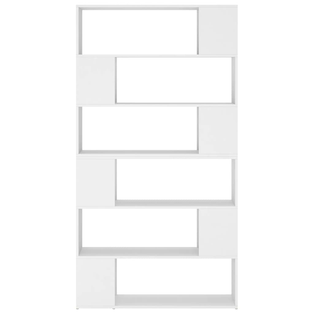Bücherregal Raumteiler Weiß 100x24x188 cm