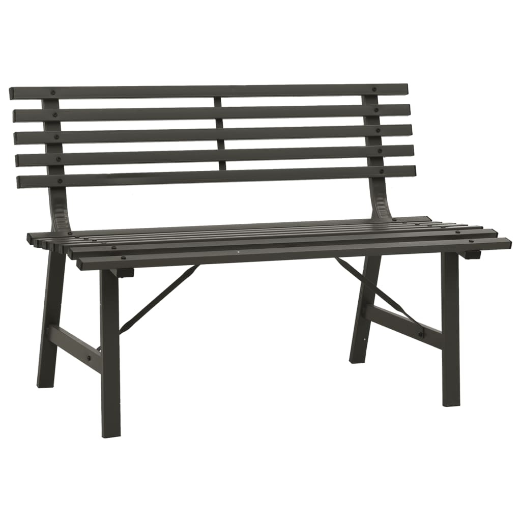 Garden bench 110 cm steel black
