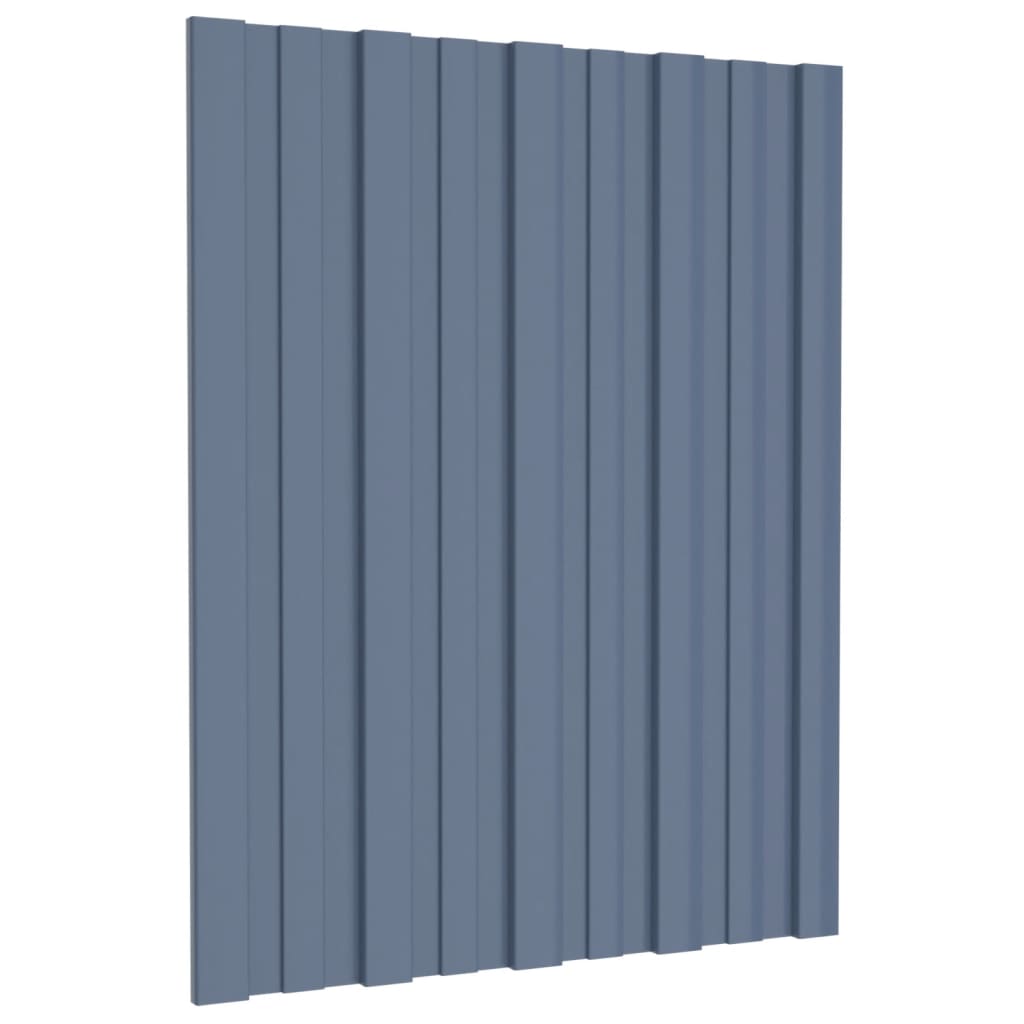Roof panels 36 pcs. Galvanized steel gray 60x45 cm