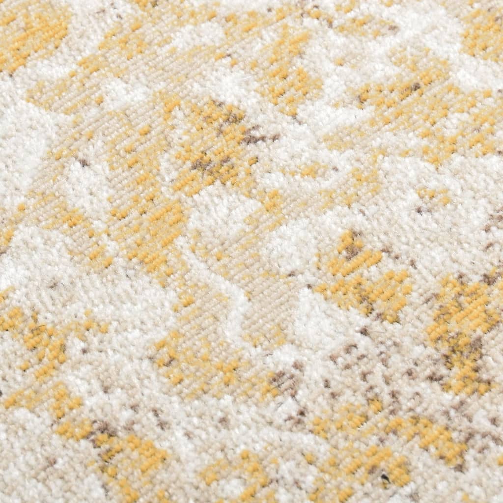 Outdoor carpet flat weave 80x250 cm yellow