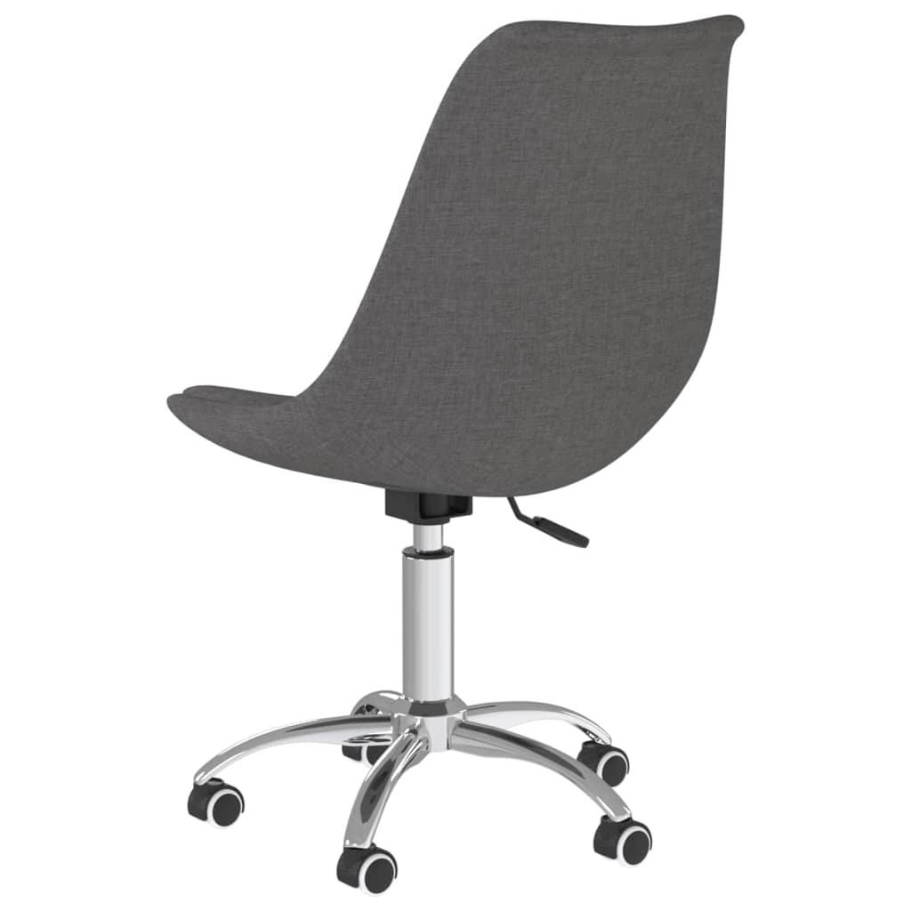 Office chair swivel dark gray fabric