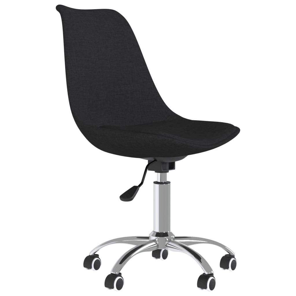 Office chair swivel black fabric