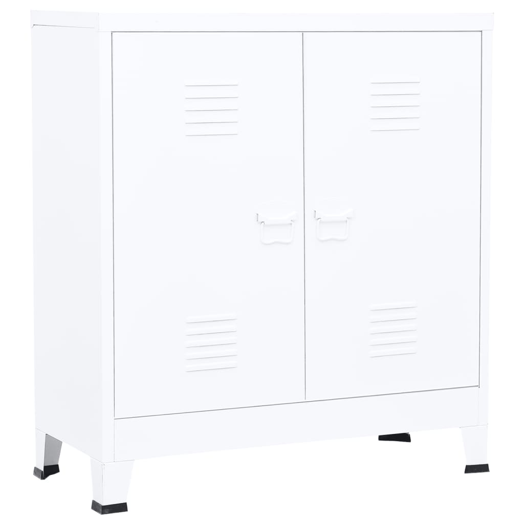 Storage cabinet industrial white 90x40x100 cm steel